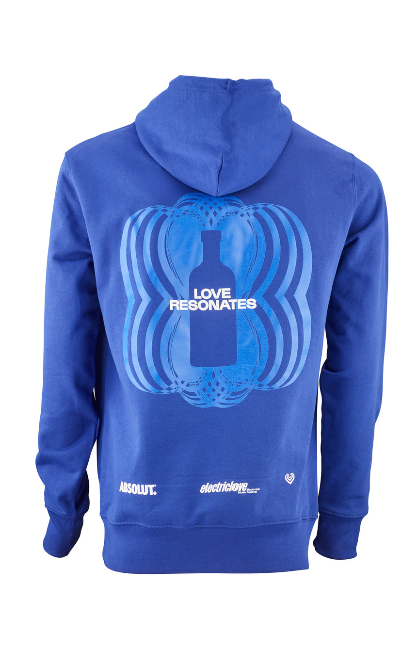 Premium Hoodie Blue ABSOLUT x ELECTRIC LOVE