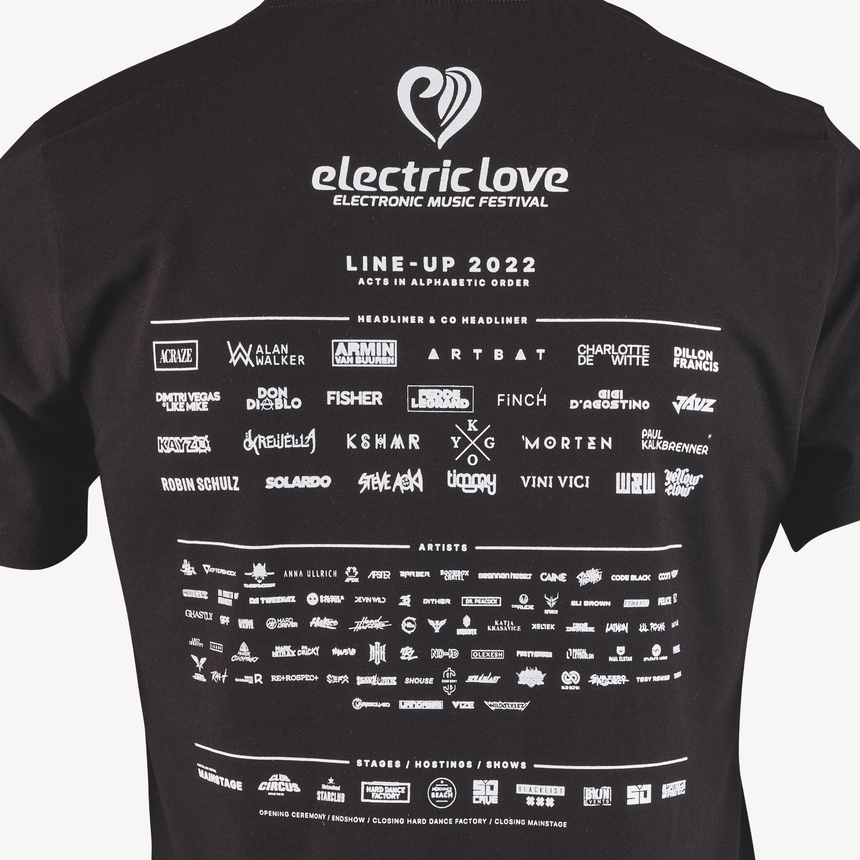 Electric Love Line Up Shirt 2022 Black