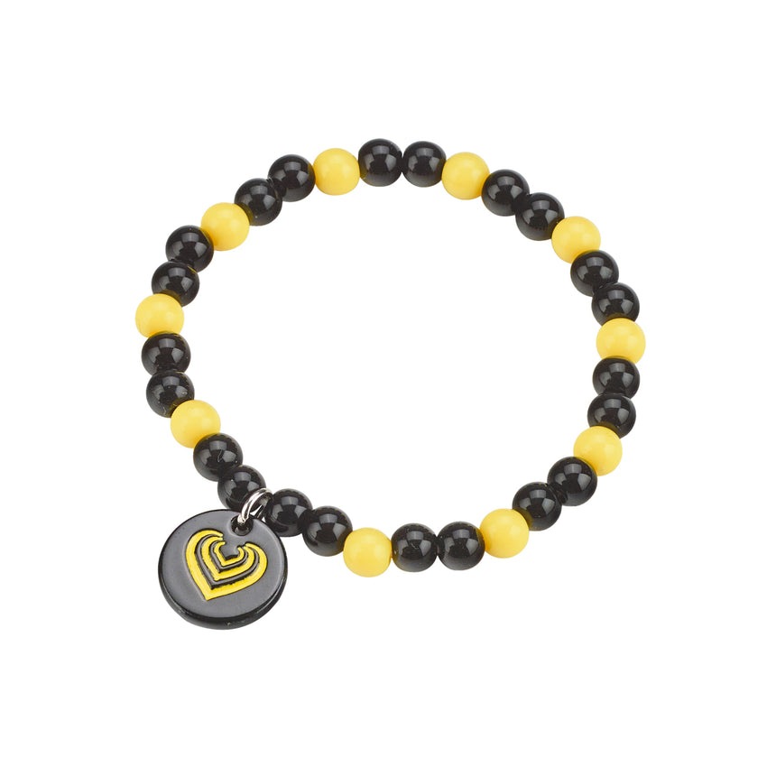 Bracelet Black-Yellow Pearls