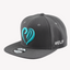 Snapback Teal Heart Anthracite Grey