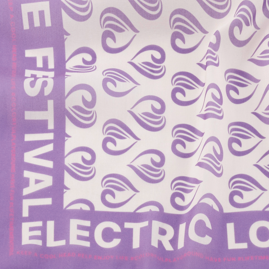 Electric Love Bandana Purple