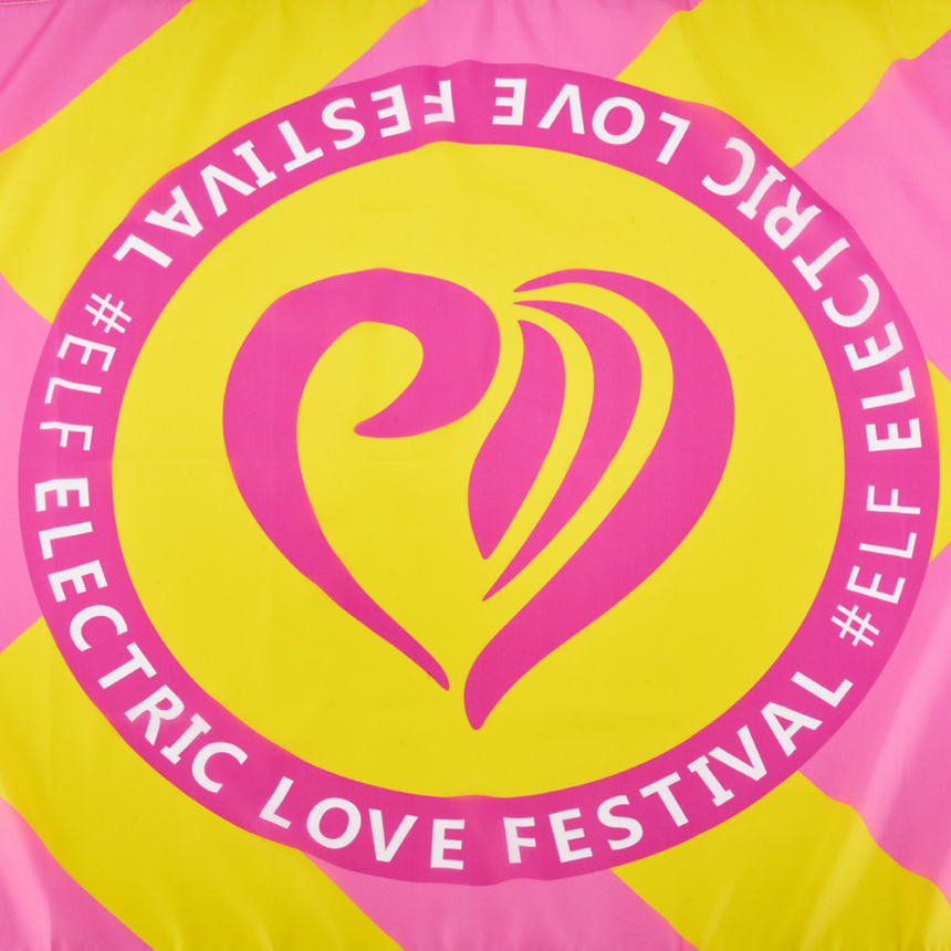 Electric Love Flag Yellow & Pink